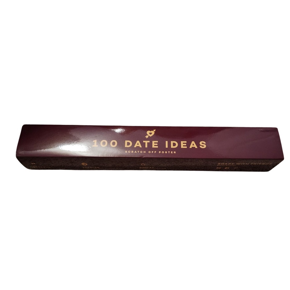 100 Date Ideas Scratch Off Poster Fun Couple Activity Wall Art‎ New